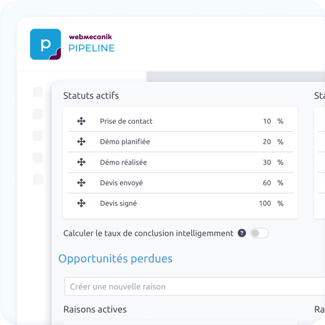 Personnalisation pipeline commercial