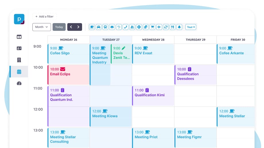 Calendrier des actions commerciales