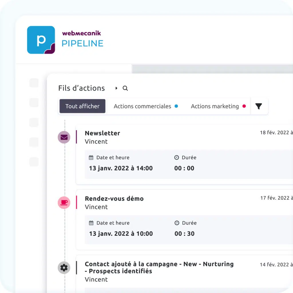 Historique des contacts