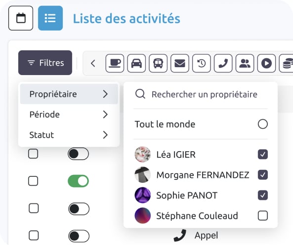 activités propriétaires