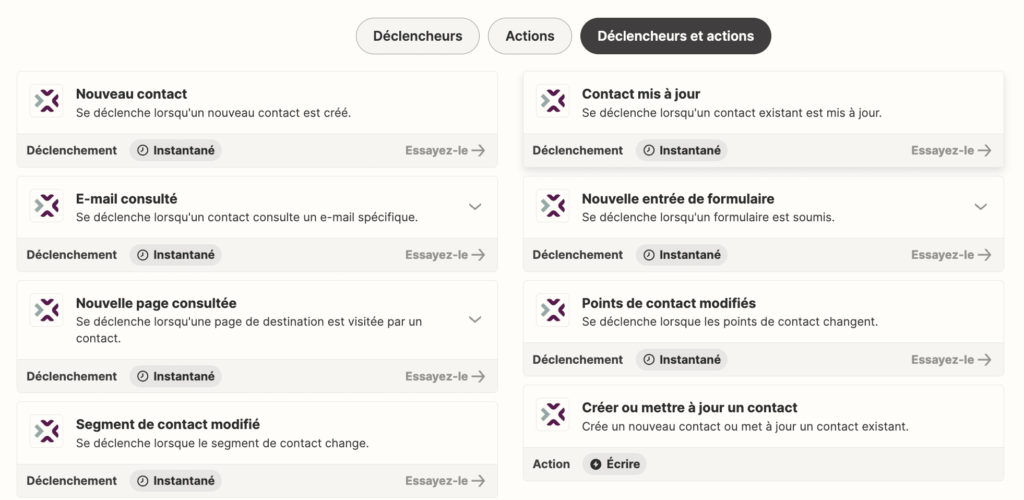 les fonctionnalités zapier marketing automation