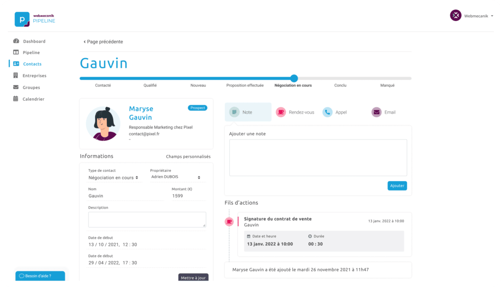 logiciel crm marketing